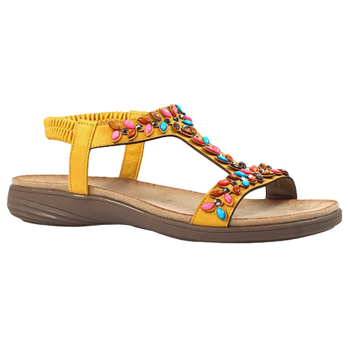 Lunar Ladies Flat Sandals - Ravello - Mustard
