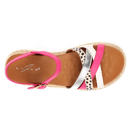 Lunar Ladies Flatform Sandals - Flick - Fuchsia