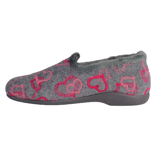 Lunar Ladies Slippers- Jolly -Grey/Pink