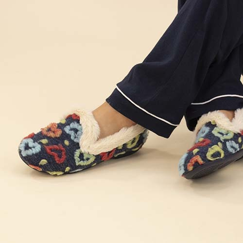 Lunar Ladies Slippers - Truffle - Navy