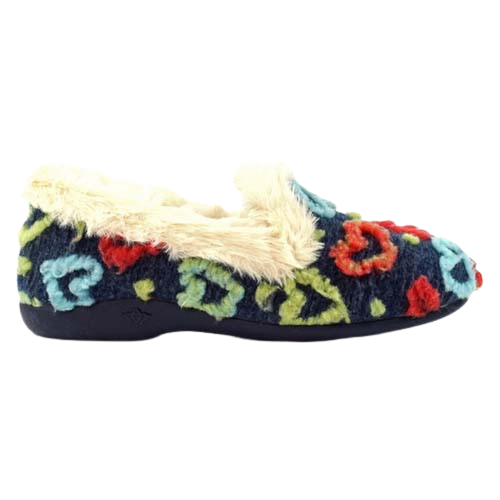 Lunar Ladies Slippers - Truffle - Navy