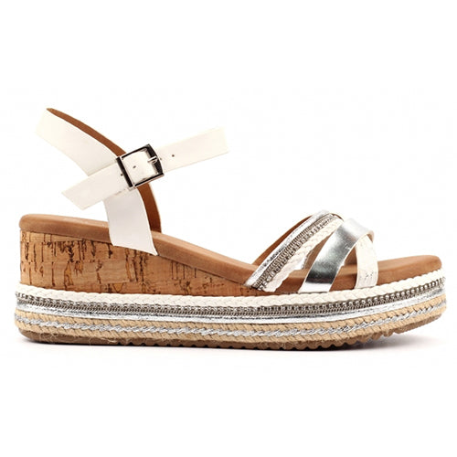 Lunar Ladies Wedge Sandals - Donna - White