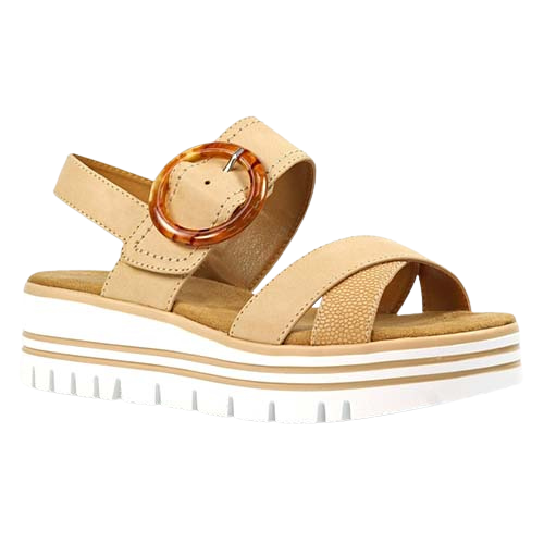 Lunar Ladies Wedge Sandals - Elise - Beige