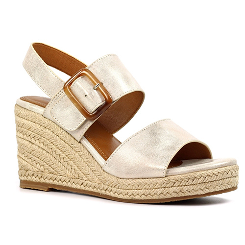 Lunar Ladies Wedge Sandals - Rochester - Beige