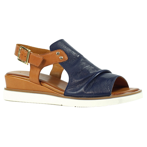Lunar Ladies Wedge Sandals - Steffi - Navy