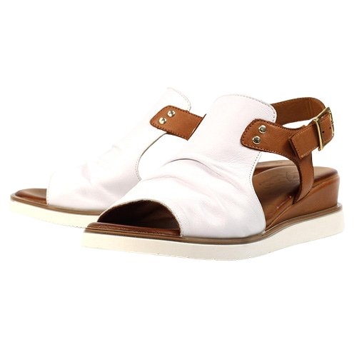 Lunar Ladies Wedge Sandals - Steffi - White