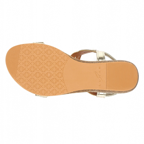 Lunar Ladies Wide Fit Sandals - Jordan - Gold