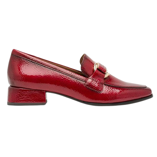 Marco Tozzi Block Heeled Loafers - 24250-45- Red