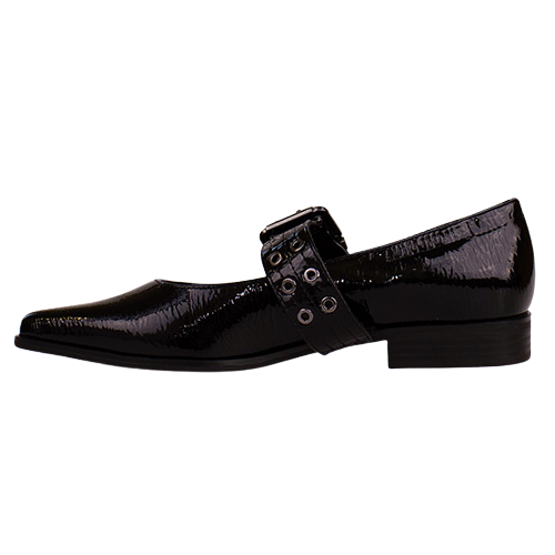 Marco Tozzi Cross Strap Pumps - 22128-45 - Black Patent