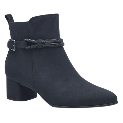 Marco Tozzi Block Heeled Ankle Boots - 25399-43 - Navy