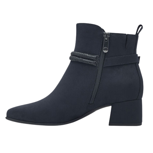 Marco Tozzi Block Heeled Ankle Boots - 25399-43 - Navy