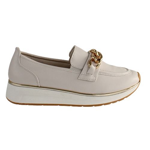 Marco Tozzi Ladies Loafers - 24734-42 - Cream/Gold