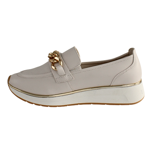 Marco Tozzi Ladies Loafers - 24734-42 - Cream/Gold