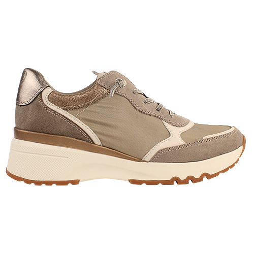 Marco Tozzi Ladies Wedge Trainers - 23753-43 - Taupe
