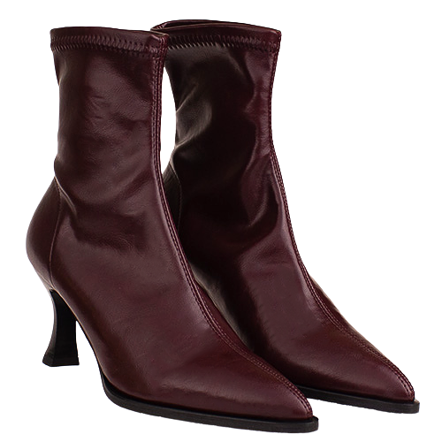Miss Elastic Ladies Ankle Boots - 78039 - Burgundy