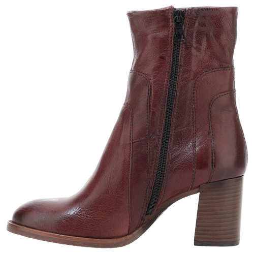 Mjus Block Heeled Ankle Boots - P26206 - Burgundy