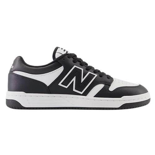 New balance black and white trainers sales
