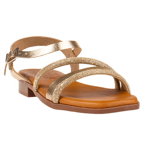 Oh! My Sandals Flat Sandals - 5871 - Gold