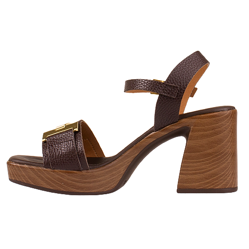 Oh! My Sandals Block Heeled Sandals- 5931 - Dark Brown