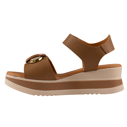Oh! My Sandals Ladies Wedge Sandals - 5974 - Taupe