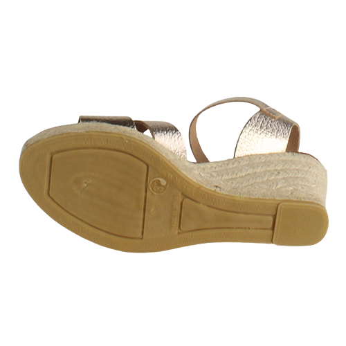 Oh My Sandals Ladies Wedge Sandals - 5480 - Champagne