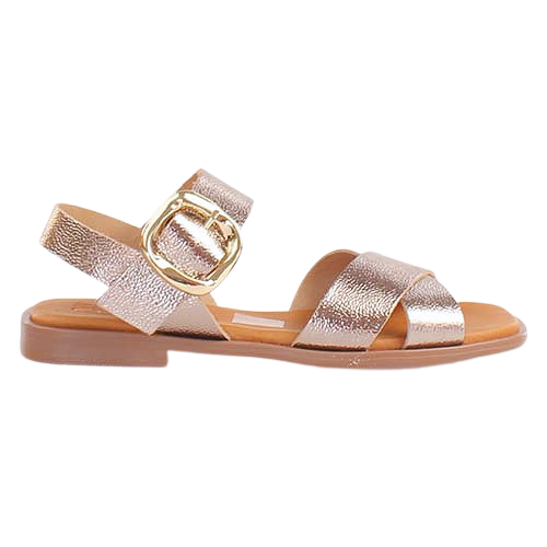 Oh! My Sandals Ladies Flat Sandals - 5583 - Metallic
