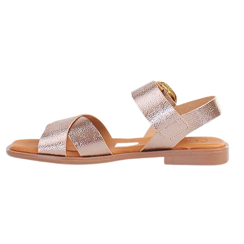Oh! My Sandals Ladies Flat Sandals - 5583 - Metallic
