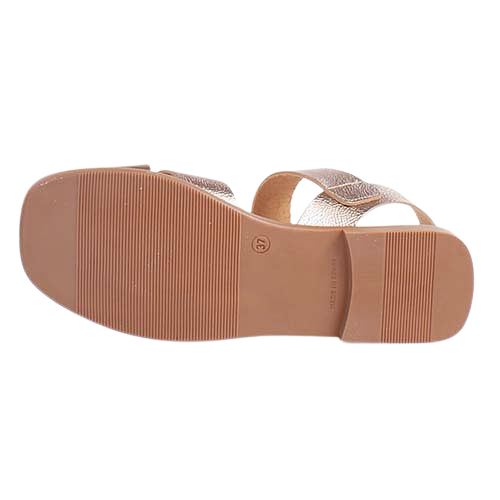 Oh! My Sandals Ladies Flat Sandals - 5583 - Metallic