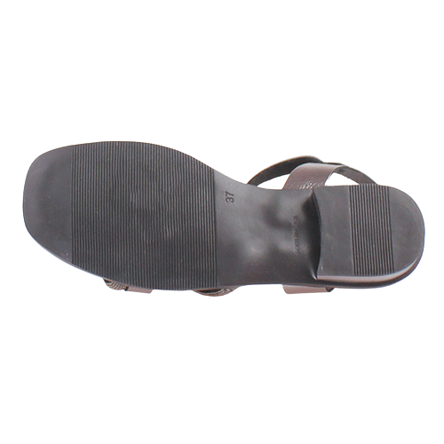 Oh! My Sandals Ladies Flat Sandals - 5591 - Black/Silver