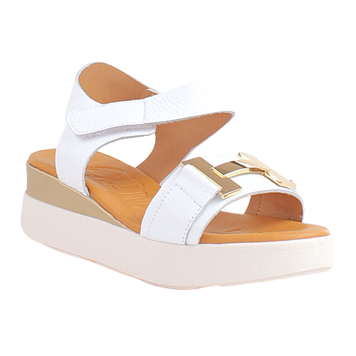 Oh! My Sandals Ladies Wedge Sandals - 5672 - White