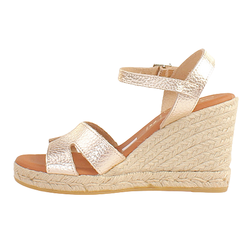 Oh! My Sandals Ladies Wedge Sandals - 5746 - Metallic