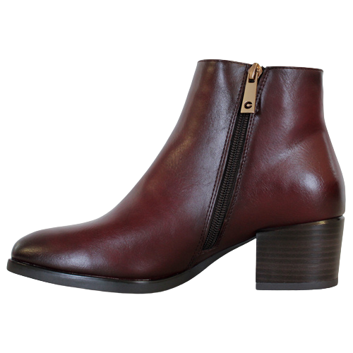 Patrizio Como Block Heeled Ladies Ankle Boots - Speicher - Burgundy