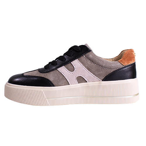 Patrizio Como Ladies Platform Trainers - Cremona - Grey/Black