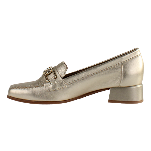 Pitillos Ladies Block Heeled Loafers - 5771 - Gold