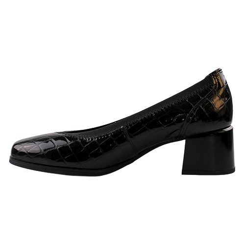 Pitillos Block Heeled Pumps- 10120 - Black Patent