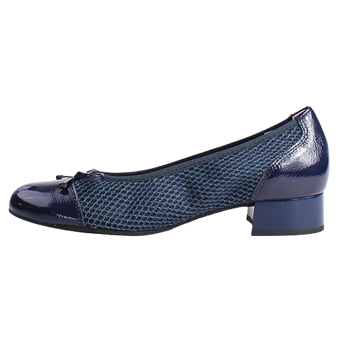 Pitillos Ladies Block Heeled Pumps - 10453 - Navy