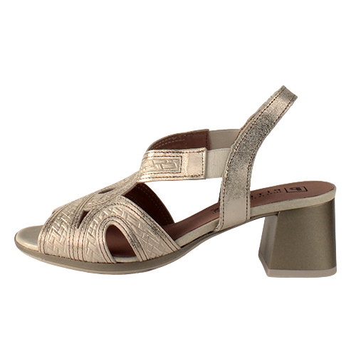 Pitillos Block Heeled Sandals - 5690 - Gold