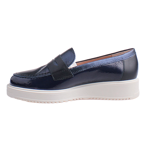 Pitillos Ladies Wedge Loafers - 10384 - Navy