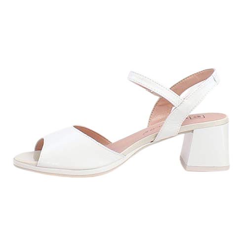 Pitillos Ladies Block Heeled Sandals - 10537 - Ice White