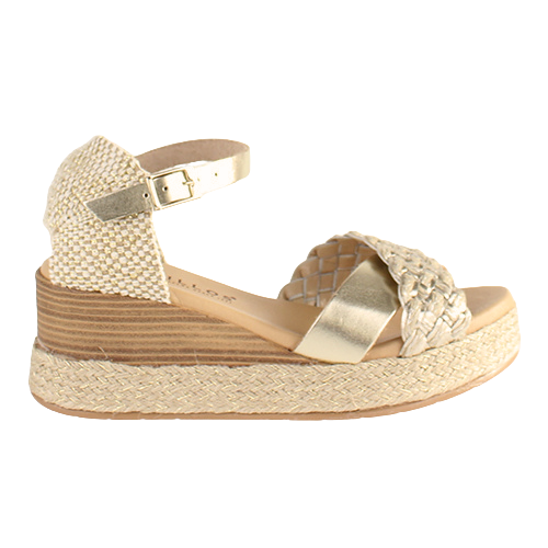 Pitillos Ladies Wedge Sandals - 5522 - Gold