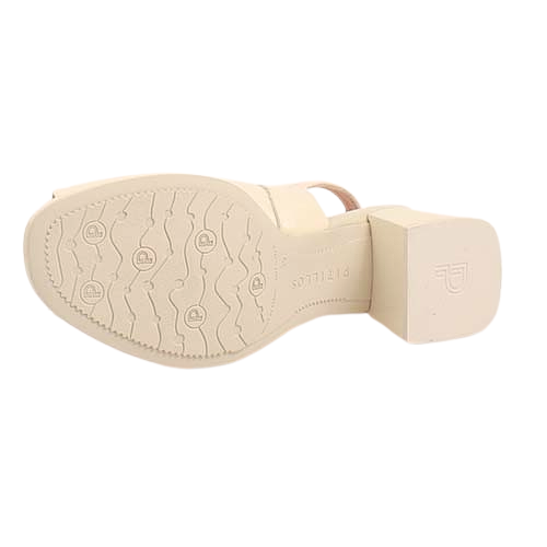 Pitillos Ladies SlingBack Block Heels - 10536 - Cream