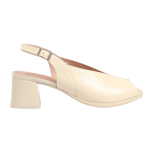 Pitillos Ladies SlingBack Block Heels - 10536 - Cream