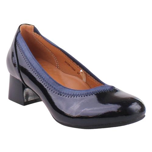 Redz Ladies Block Heeled Pumps - DCD61102A - Navy