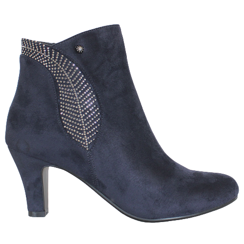 Redz Dressy Ankle Boots D2659 Navy Greenes Shoes