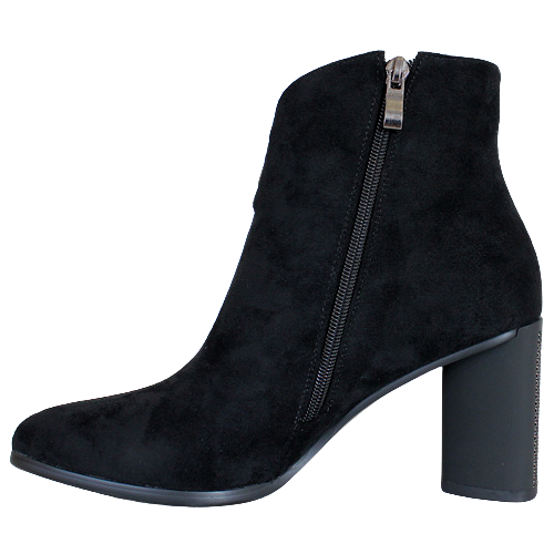 Redz Block Heeled Ankle Boots -D4211 - Black