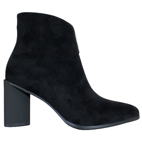 Redz Block Heeled Ankle Boots -D4211 - Black