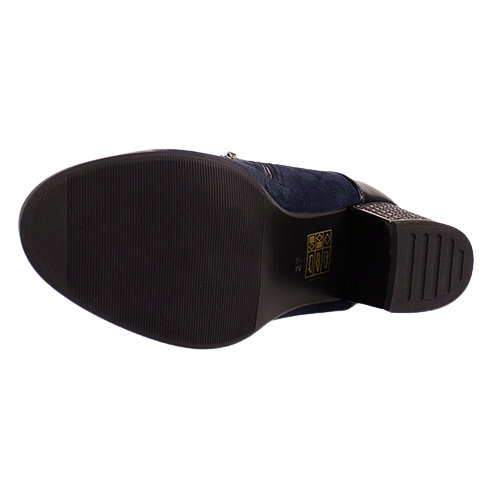 Redz Ladies Block Heeled Ankle Boots - 1901 - Navy