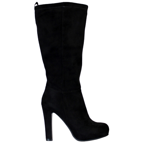 Redz Ladies Dressy Knee Boots - B1359 - Black