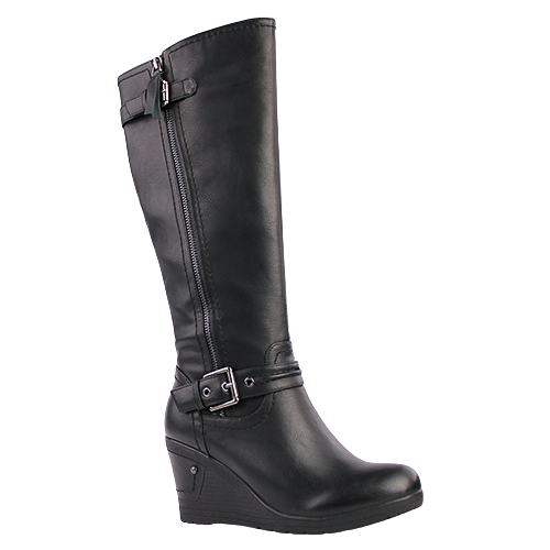Redz Wedge Knee Boots - F882/4173 - Black