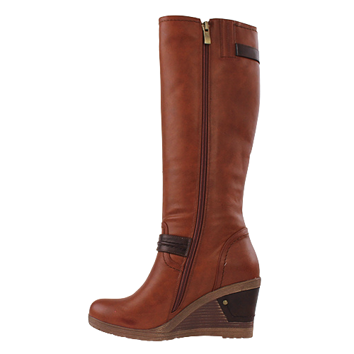 Redz Wedge Knee Boots - F882/4173 - Tan